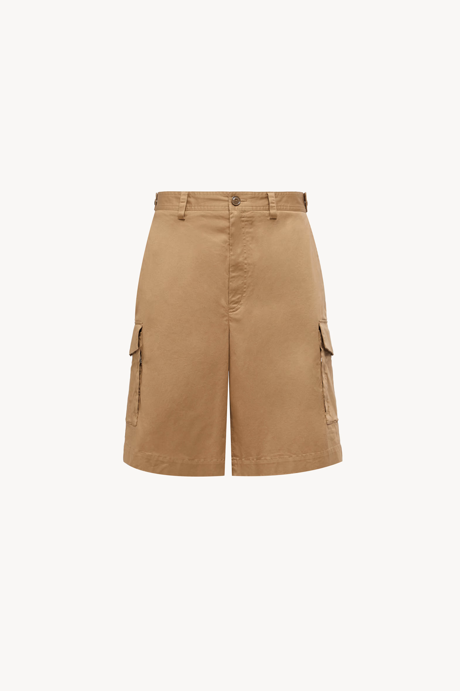 Cotton Gabardine Cargo Shorts Men Beige Moncler 2